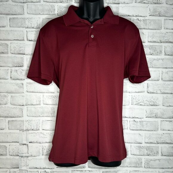Amazon Essentials Slim Fit Maroon Polo Shirt Size Large - Picture 1 of 4